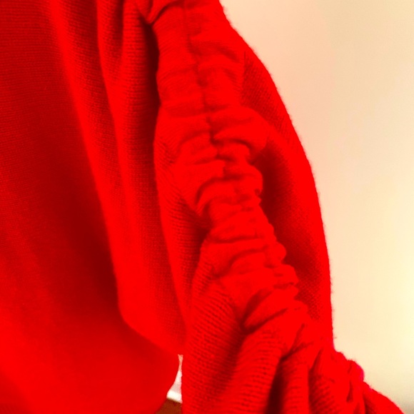 Joie Wool/Cashmere Blend Ruched Tie Sleeve Sweater - Picture 6 of 8